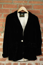 Load image into Gallery viewer, Vintage Black Velvet Blazer
