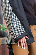 Load image into Gallery viewer, Talbots Reversible Black and White Houndstooth Coat, Size Large, Thrifted Secondhand
